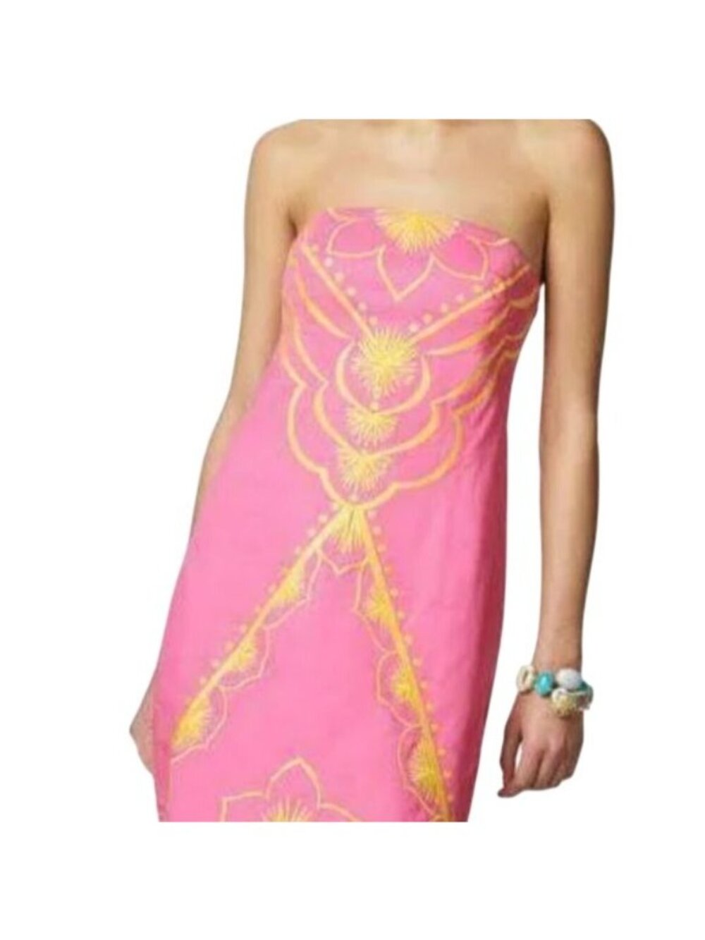 Lilly Pulitzer Bowen Embroidered Dress, Hotty Pink, 2 - Picture 2 of 10